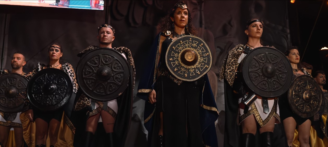 La tropa formada en un acto